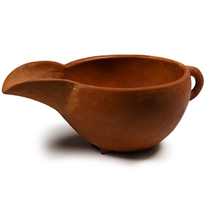 Amlash Terracotta Vessel with Wide Spout