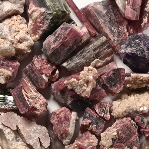 Large Natural Pink Tourmaline Crystal Group