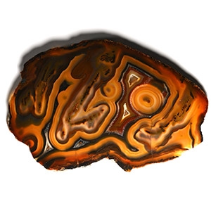 Cut and Polished Rango Natural Banded Crazy Agate Slice