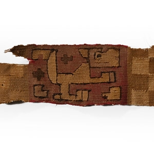 Pre-Columbian Inca Woven Fabric with Dogs