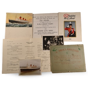Queen Mary Ship Memorabilia Group
