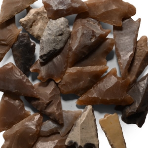 Stone Age Barbed and Tanged Arrowhead Collection