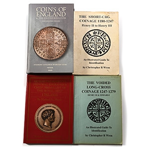 Numismatic Books Including Short and Long Cross Coinage - 4 Titles