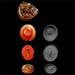 Roman Gemstone and Glass Pendant Collection