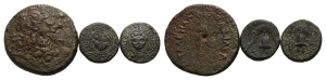 Group of Three [3] Greek AE Coins.
