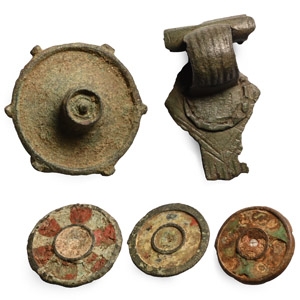 Roman Bronze Plate Brooch Group