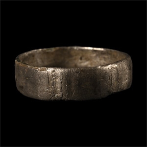 Roman Silver Ribbed Military Ring