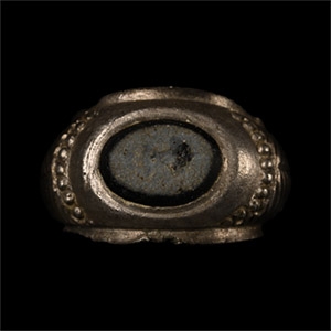 Roman Silver Ring with Amphora Intaglio
