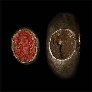 Roman Silver Ring with Separate Gemstone