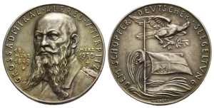 Germany. Death of Grossadmiral Alfred von Tirpitz AR Medal.