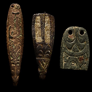 Anglo-Saxon Bronze Strap End Group