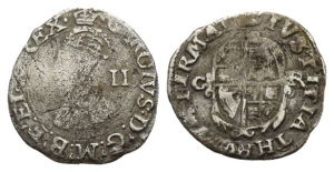 England. Stuart, Charles I AR Halfgroat.