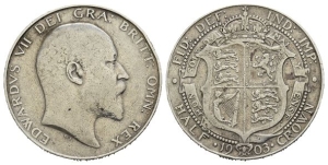 Great Britain. Saxe-Coburg-Gotha, Edward VII AR Halfcrown.