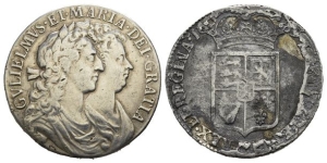 Great Britain. Stuart (Orange), William III and Mary AR Halfcrown.