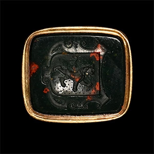 Georgian Gold Heraldic Fob Seal Matrix