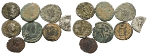 Group of Eight [8] Roman Imperial AR and AE Coins.