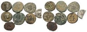 Group of Eight [8] Roman Imperial AR and AE Coins.