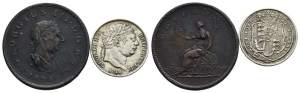 Group of Two [2] Great Britain, George III Coins.