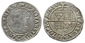 England. Tudor, Elizabeth I AR Groat.