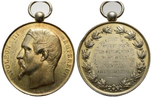 France. Napoleon III Singing Competition AR Commemorative Medal.