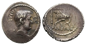 L. Livineius Regulus AR Denarius.