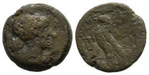 Ptolemaic Kingdom of Egypt, Cleopatra VII Thea Neotera AE Obol-40 Drachmai.