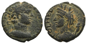 Caracalla AE 21mm of Heliopolis, Seleucis and Pieria.