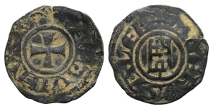 Crusaders. Latin Kingdom of Jerusalem, Baldwin III BI Denier.