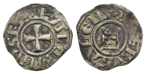 Crusaders. Latin Kingdom of Jerusalem, Baldwin III BI Denier.