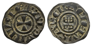 Crusaders. Latin Kingdom of Jerusalem, Baldwin III BI Denier.