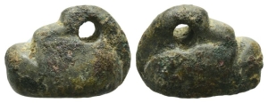 Levant & the Near East Zoomorphic Bronze Weight of 1 1/2 (?) Qedet.