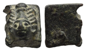 Levant & the Near East Bronze Weight of Half Shekel.