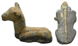 Levant & the Near East Zoomorphic Bronze Weight of 1 Qedet.