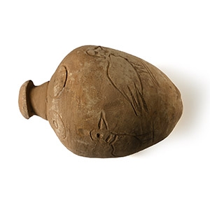 Byzantine Greek Fire Ceramic Fire Bomb or Hand Grenade with Birds