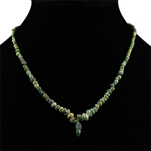 Roman Green Glass Bead Necklace String