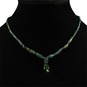Roman Green Glass Bead Necklace String