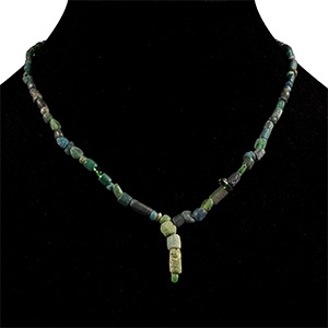 Roman Green Glass Bead Necklace String