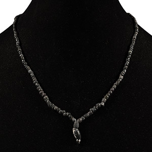 Roman Black Glass Bead Necklace String