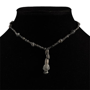 Roman Black Glass Bead Necklace String