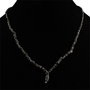 Roman Black Glass Bead Necklace String