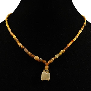 Roman Yellow Glass Bead Necklace String