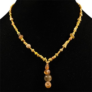 Roman Yellow Glass Bead Necklace String