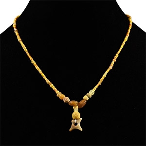 Roman Yellow Glass Bead Necklace String