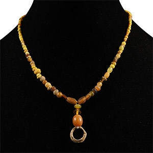 Roman Yellow Glass Bead Necklace String