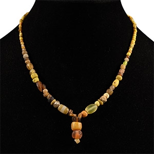 Roman Yellow Glass Bead Necklace String