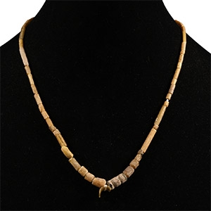 Roman Pale Yellow Glass Bead Necklace String