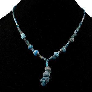 Achaemenid Pale Blue Glass Bead Necklace String