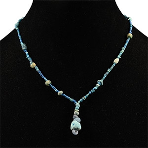 Achaemenid Pale Blue Glass Bead Necklace String
