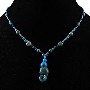 Achaemenid Pale Blue Glass Bead Necklace String