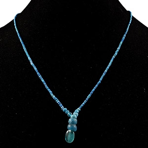 Achaemenid Pale Blue Glass Bead Necklace String